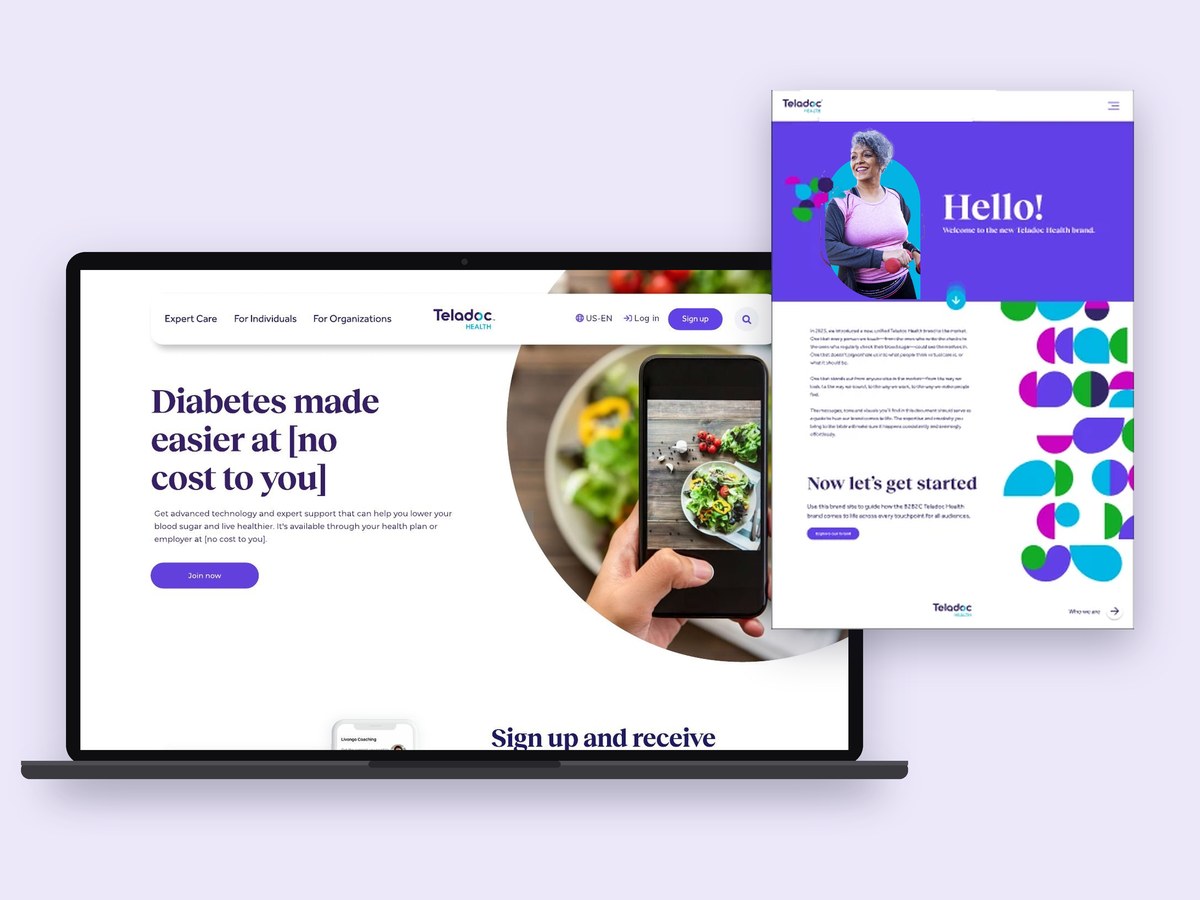 Teladoc Health brand site and diabetes product page