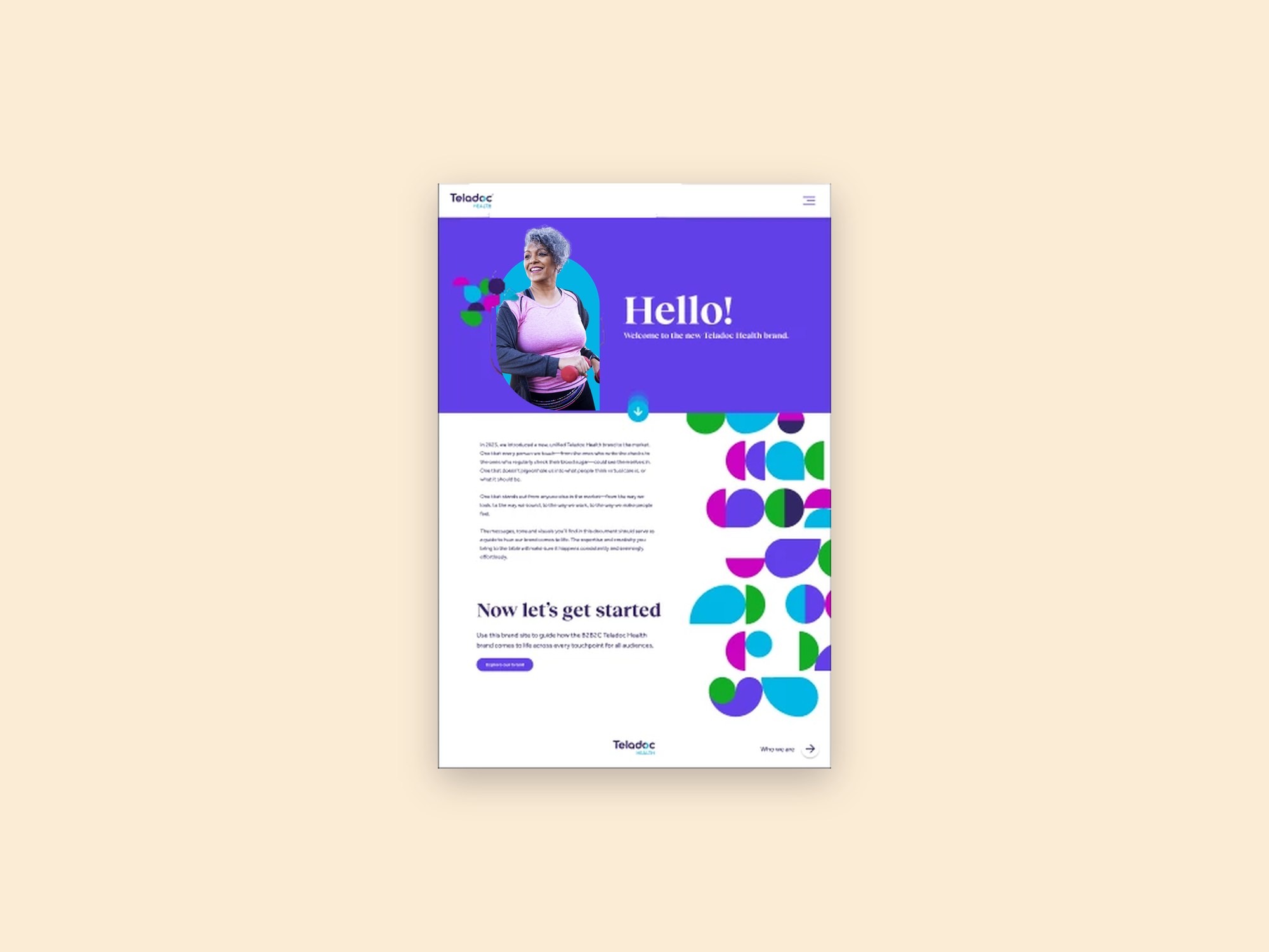 New brand site intro page
